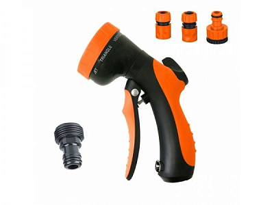 Набор для полива пистолет с адаптерами 8 режимов Sturm 3015-01-8FS 