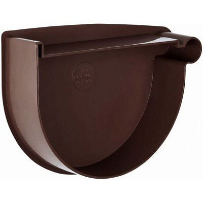 Заглушка лейки правая RAINWAY d130 мм коричневый 