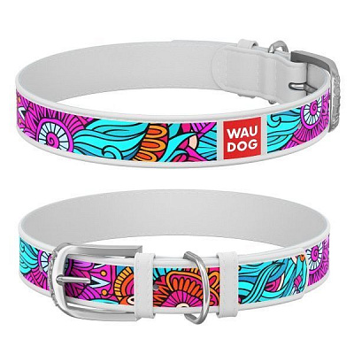 Нашийник WAUDOG Design з малюнком Літо 1,2х19-25 см білий