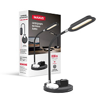 Настільна лампа офісна Maxus 8 Вт чорний 1-MDL-8W-CRB