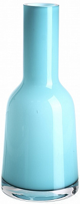 Ваза скляна Wrzesniak Glassworks Opal/Baltic Green 20 см морська хвиля