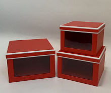 Коробка подарункова UFO W2019 23x23x14 см Red/White