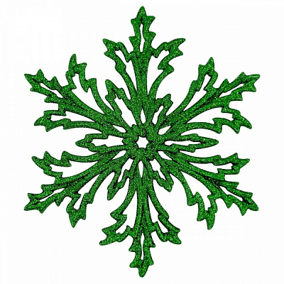 Підвіска MIS LT Сніжинка Морозко 2 12 см зелений