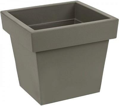 Горщик пластиковий Prosperplast Lofly low квадратний 15,2л сірий (70719-405)