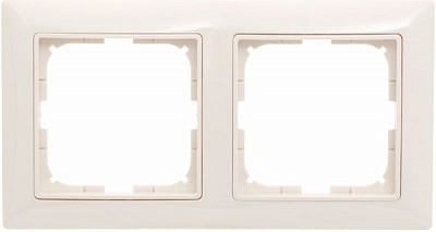 Рамка двомісна ABB Basic 55 універсальна кремовий 2512-92-507