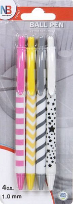 Набір ручок кулькових Ningbo Johnshen Stationery Co. Ltd Оригінальні синій 4 шт.