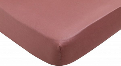 Простирадло на резинці Solid 200x200 см горіховий Luna