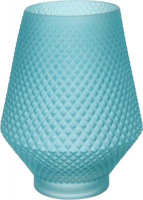 Ваза стеклянная Matt 25 см голубая 