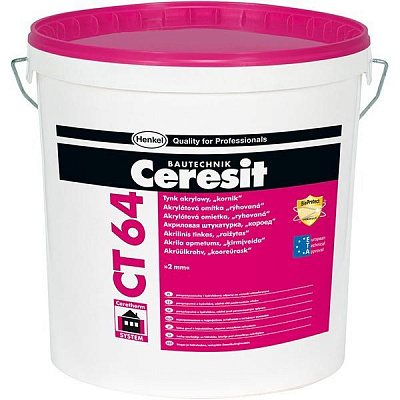 Декоративная штукатурка короед Ceresit CT 64 2 мм 25 кг