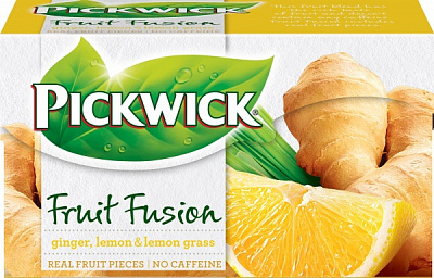 Чай фруктово-травяной Pickwick Fruit Fusion Ginger, Lemon & Lemongrass 20 шт. 40 г 