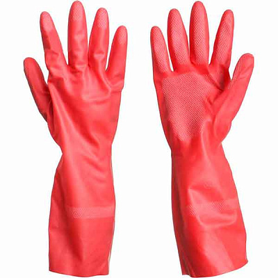 Рукавички господарські подовжені з покриттям латекс M (8)