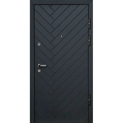 Двері вхідні Булат К-7 159 венге темний 2050x850мм праві