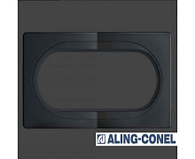 Рамка одноместная Aling-Conel Eon горизонтальная черный глянец E6805.EE