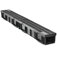 Желоб пластиковый Gidrolica с пластиковой решеткой