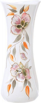 Ваза керамическая белая Румба фигурная