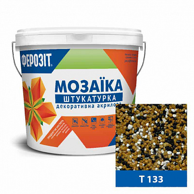 Декоративная штукатурка мозаичная Ферозит Мозаика T-133 1,6 мм 14 кг