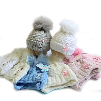 Шапка для дівчаток р.36 в асортименті 1961