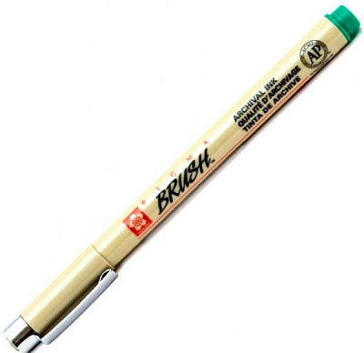 Линер-кисть PIGMA Brush Sakura зеленый 