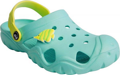 Сабо унисекс Jose Amorales р.32 бирюзовый с лимонным (117084) 