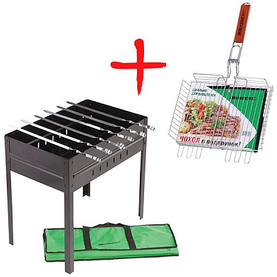 Мангал Кемпинг BA-2101 6 шампуров + Решетка ZDBQ-46 