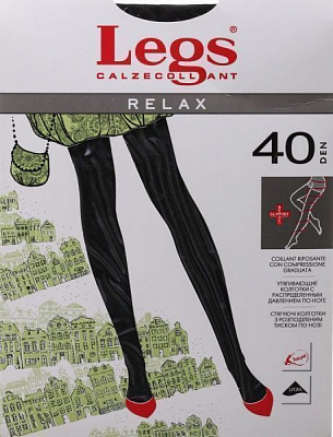 Колготки женские Legs 301 RELAX 40 den nero р. 4 черный 