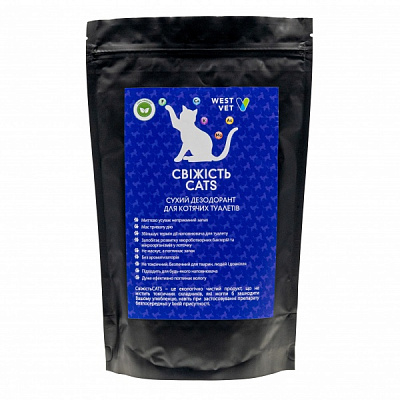 Сухий дезодорант для котячих туалетів WestVet Свіжість Кетс 1,2 кг