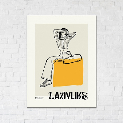 Постер Линии женственности 30x40 см Brushme 