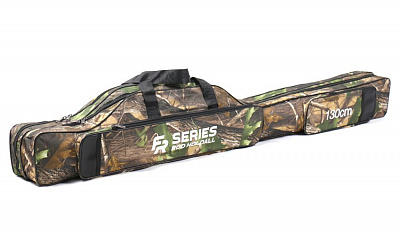 Чохол для спінінгів з котушками, 2 секції, 2 кишені, колір дубок Fishing ROI 130 см