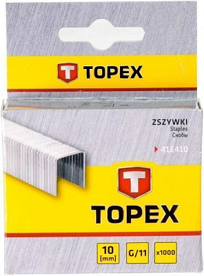 Скобы для ручного степлера Topex 10 мм тип 140 (G) 1000 шт. 41E410