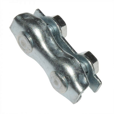 Затискач для троса подвійний 2 мм