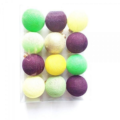 Іграшка на ялинку Котонові кульки 12 шт. Grape d80 мм 8 см 12 шт./уп.