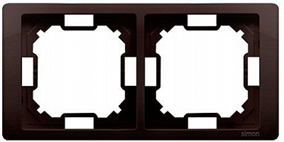 Рамка двухместная Simon Basic универсальная шоколадный BMRC2/47