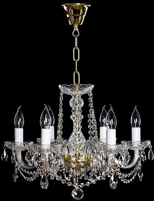 Люстра подвесная Crystal Life 6x40 Вт E14 золото A1016LM-6GO 