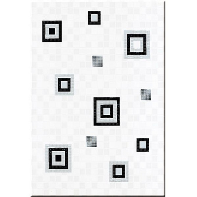 Декор Карпатская керамика Квадро Квадрат черный 250x333 мм