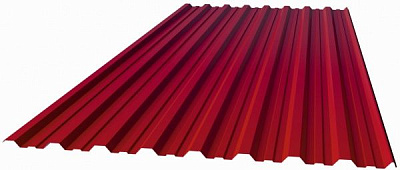 Профнастил глянцевий Tail ПС-20 1145х2000 мм RAL 3005 червоний