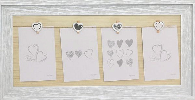 Коллаж с прищепкой на 4 фото 10x15 см 