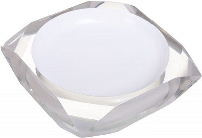 Мыльница Luna diamond белая 11х11 см