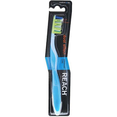 Зубная щетка Reach Dual Effect жесткая 1 шт.