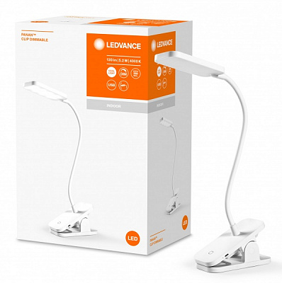 Настольная лампа Ledvance Panan Clip Square 5,2 Вт белый 