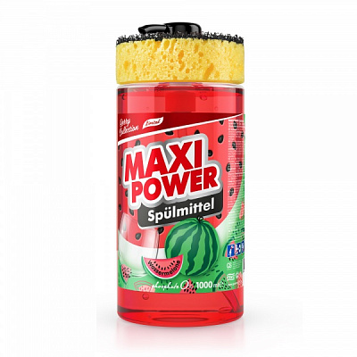 Средство для ручного мытья посуды Maxi Power Арбуз + губка 1л