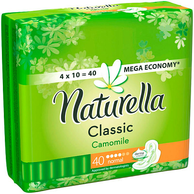 Прокладки гигиенические Naturella Classic Camomile derma crem normal 40 шт.