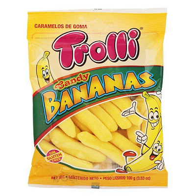 Цукерки жувальні Trolli Цукерки Trolli Банани жувальні 100 г