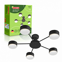 Люстра стельова Eurolamp Iron Glow 5xGX70 чорний LED-LR-5хGX70(black)