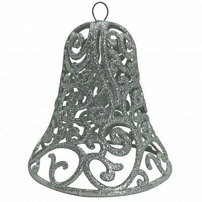 Елочная игрушка MISLT Дзвіночок ажурний d 10 см 10 см серебряный