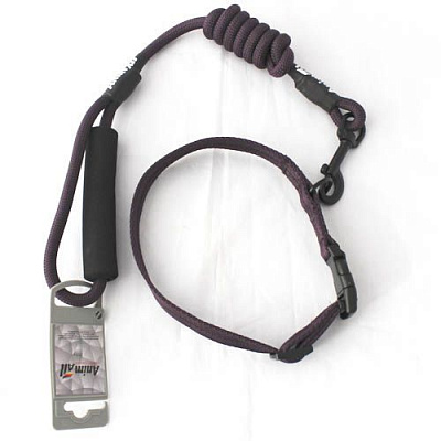 Ошейник с поводком AnimAll 8x1200x15 мм пурпурный HJ-Y304-LC