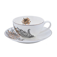 Чашка с блюдцем Charm Floral Brown 410 мл A0530-CS410-B Astera