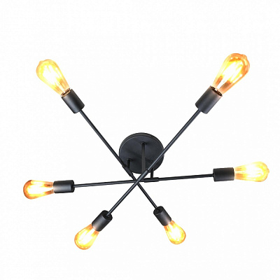Люстра потолочная LIGHT SET NADIYA 6xE27 черный