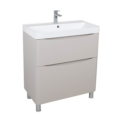 Тумба напольная Aqua Rodos Vista кашемир с умывальником Deep 75 см