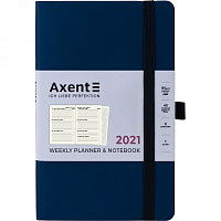 Щотижневик 2021 Partner Soft А5- темний синій Axent 46574