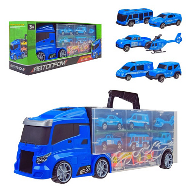 Автовоз Автопром Трейлер з машинками 8081A